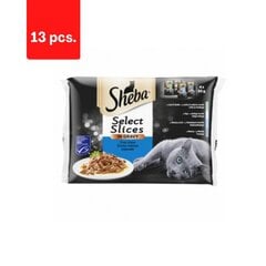Kaķu konservi SHEBA, ar zivīm, maisiņos, 4 x 85 g x 13 iepakojumi. cena un informācija | Sheba Zoo preces | 220.lv