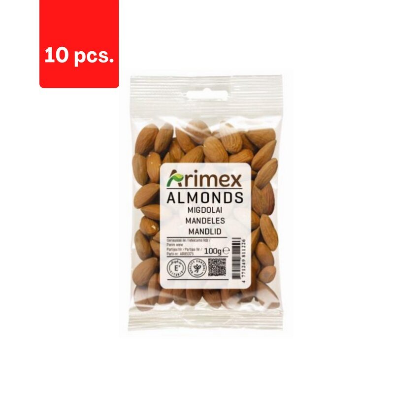 Mandeles ARIMEX, 100 g x 10 gab. цена и информация | Rieksti, sēklas, žāvēti augļi | 220.lv