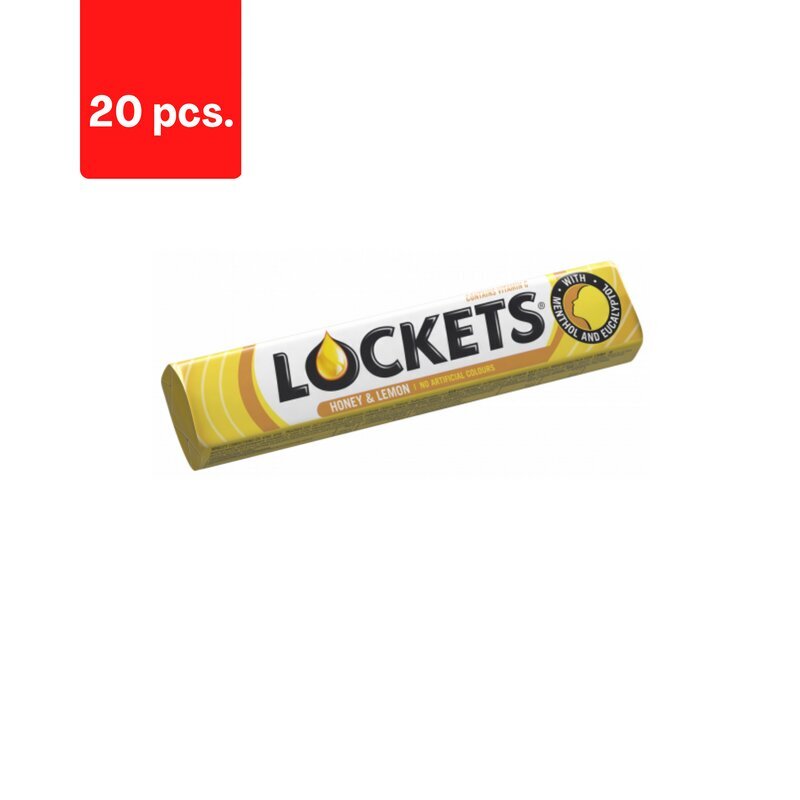 Pastilas LOCKETS Honey & Lemon, 41 g x 20 gab. cena un informācija | Saldumi | 220.lv