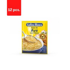 Putnu gaļas zupa GALLINA BLANCA, ar vermicelli, 76 g x 12 gab. cena un informācija | Zupas, buljoni | 220.lv