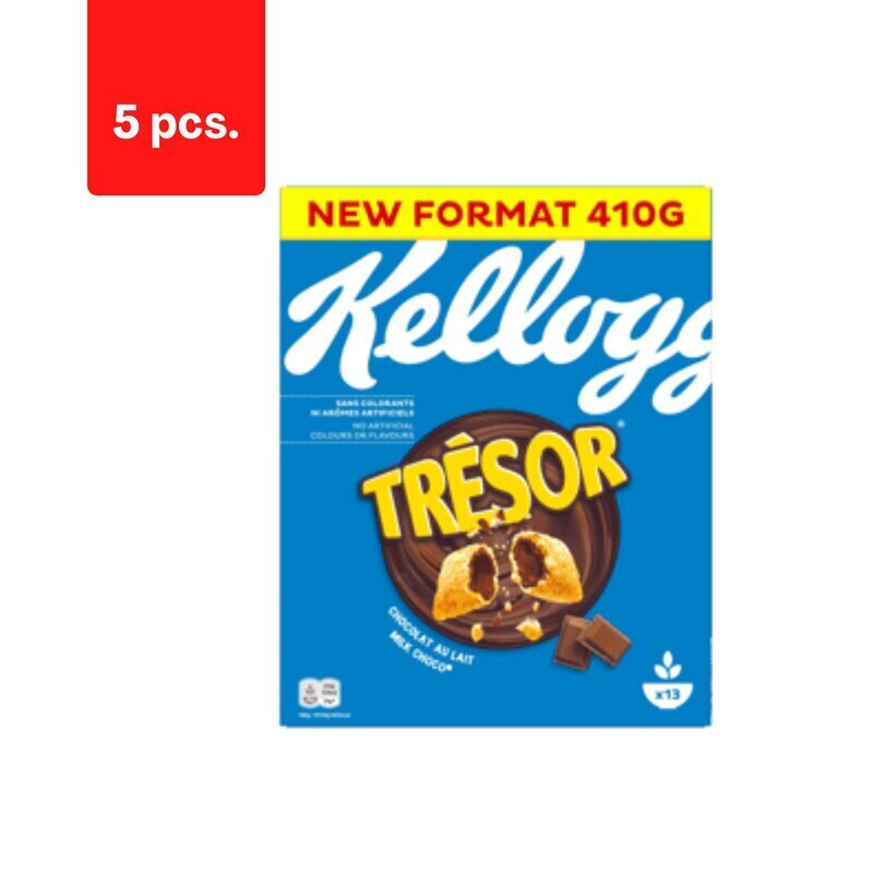 Pārslas KELLOGG'S Tresor Milk Choco 410g x 5 gab. cena un informācija | Brokastu pārslas | 220.lv