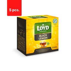 Melnā tēja LOYD, citrona garša, 20 x 1,7g x 5 iepakojumi. cena un informācija | Tēja | 220.lv