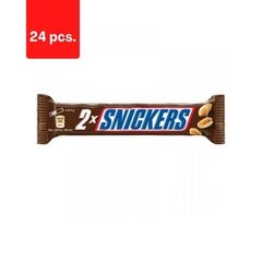 Шоколадный батончик SNICKERS 2 Pack, 2 x 37,5 г x 24 шт. цена и информация | Конфетки | 220.lv