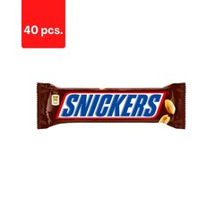 Шоколадный батончик SNICKERS, 50 г x 40 шт. цена и информация | Сладости | 220.lv