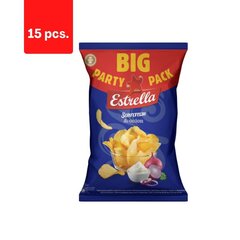 Čipsi ESTRELLA, krējuma un sīpolu garša, 250 g x 15 gab. cena un informācija | Uzkodas, čipsi | 220.lv