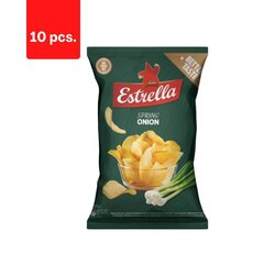 Čipsi ESTRELLA, sulīga sīpolu garša, 130 g x 10 gab. cena un informācija | Uzkodas, čipsi | 220.lv