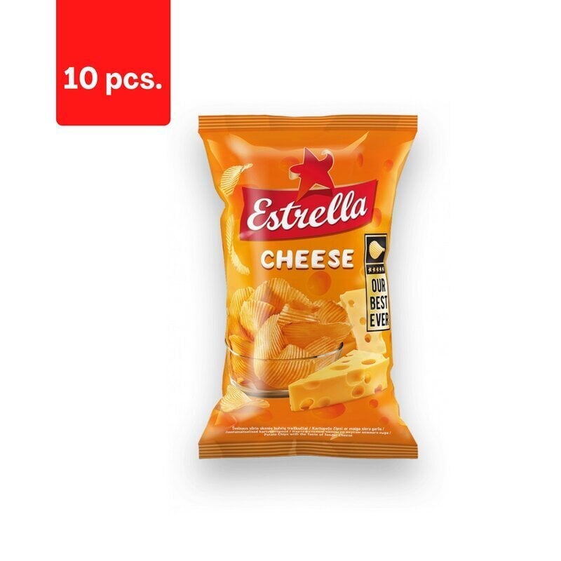 Čipsi ESTRELLA, siera garša, 130 g x 10 gab. cena un informācija | Uzkodas, čipsi | 220.lv