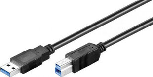 USB A uz USB B Kabelis EDM Melns 1,8 m cena un informācija | Kabeļi un vadi | 220.lv