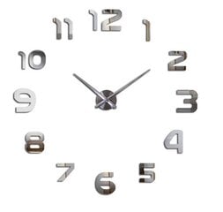 Sienas pulkstenis liels 80-120 cm sudraba 12 cipari cena un informācija | Interjera priekšmeti | 220.lv