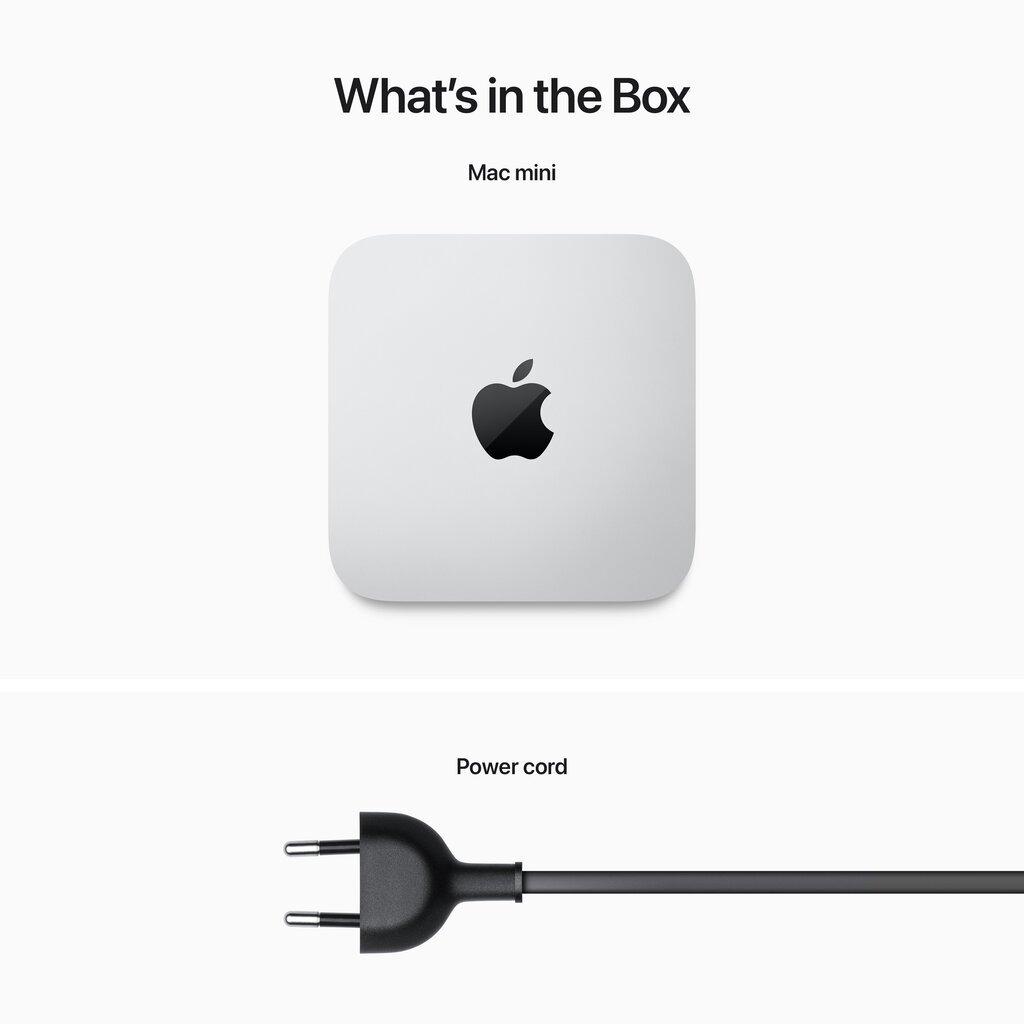 Mac mini: Apple M2 chip with 8‑core CPU and 10‑core GPU, 256GB SSD MMFJ3ZE/A cena un informācija | Stacionārie datori | 220.lv