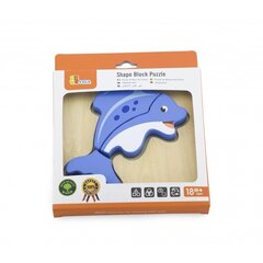 Izglītojoša koka puzle Dolphin Viga (4012) 9348 cena un informācija | Rotaļlietas zīdaiņiem | 220.lv