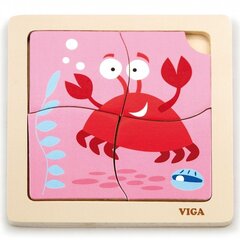 Развивающий пазл из дерева Viga Crab (3155) 1464 цена и информация | Игрушки для малышей | 220.lv