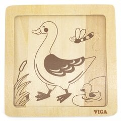 Развивающий пазл из дерева Viga Duck (2610) 3146 цена и информация | Игрушки для малышей | 220.lv