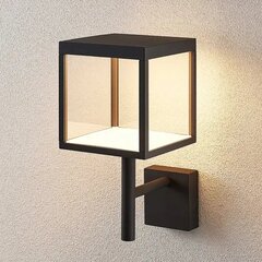 Cube LED āra sienas lampa ar stikla vāciņu, grafīts цена и информация | Уличное освещение | 220.lv