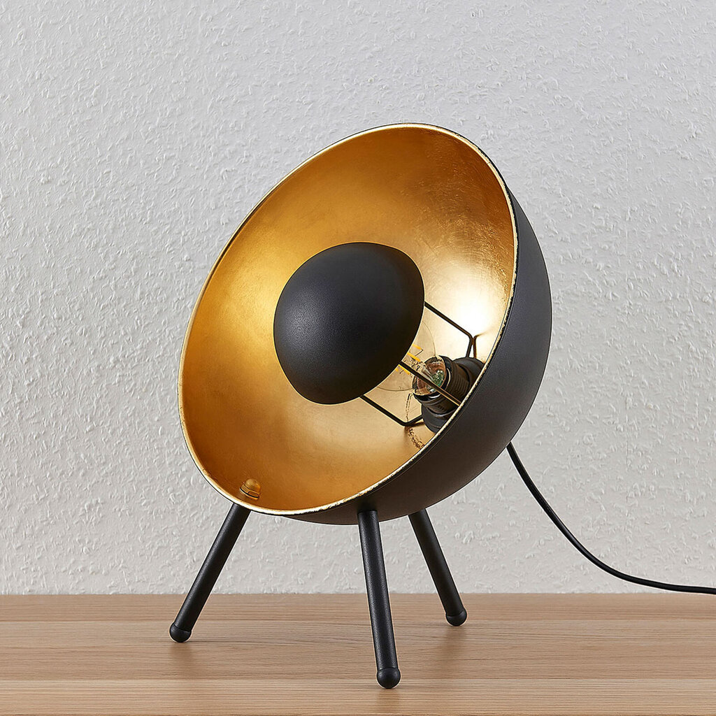 Galda lampa Muriel statīvs 38cm melns/zelts цена и информация | Stāvlampas | 220.lv