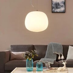 Подвесной светильник Ginevra из стекла, круглый, белый, 38 см цена и информация | Люстры | 220.lv
