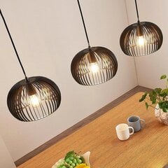 Подвесной светильник Jusra из черного металла, 3 лампочки. цена и информация | Люстры | 220.lv