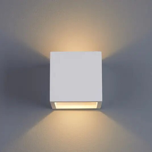 Kubveida Marita LED sienas lampa no ģipša cena un informācija | Sienas lampas | 220.lv