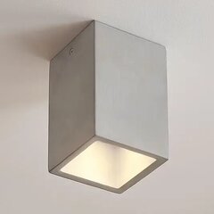 Квадратный потолочный светильник Gerda из бетона цена и информация | Потолочные светильники | 220.lv