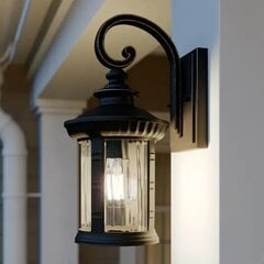 Lindby Barret āra sienas lampa brūnā krāsā cena un informācija | Lindby Dārza preces | 220.lv