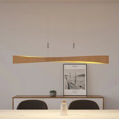 Lindby Beazina LED piekaramā lampa, ozola koks cena un informācija | Piekaramās lampas | 220.lv