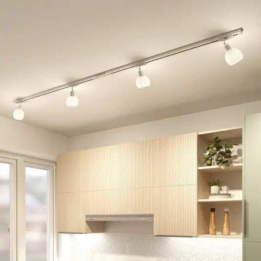 Lindby Jeanit 1-fāzes LED celiņš, balts цена и информация | Griestu lampas | 220.lv