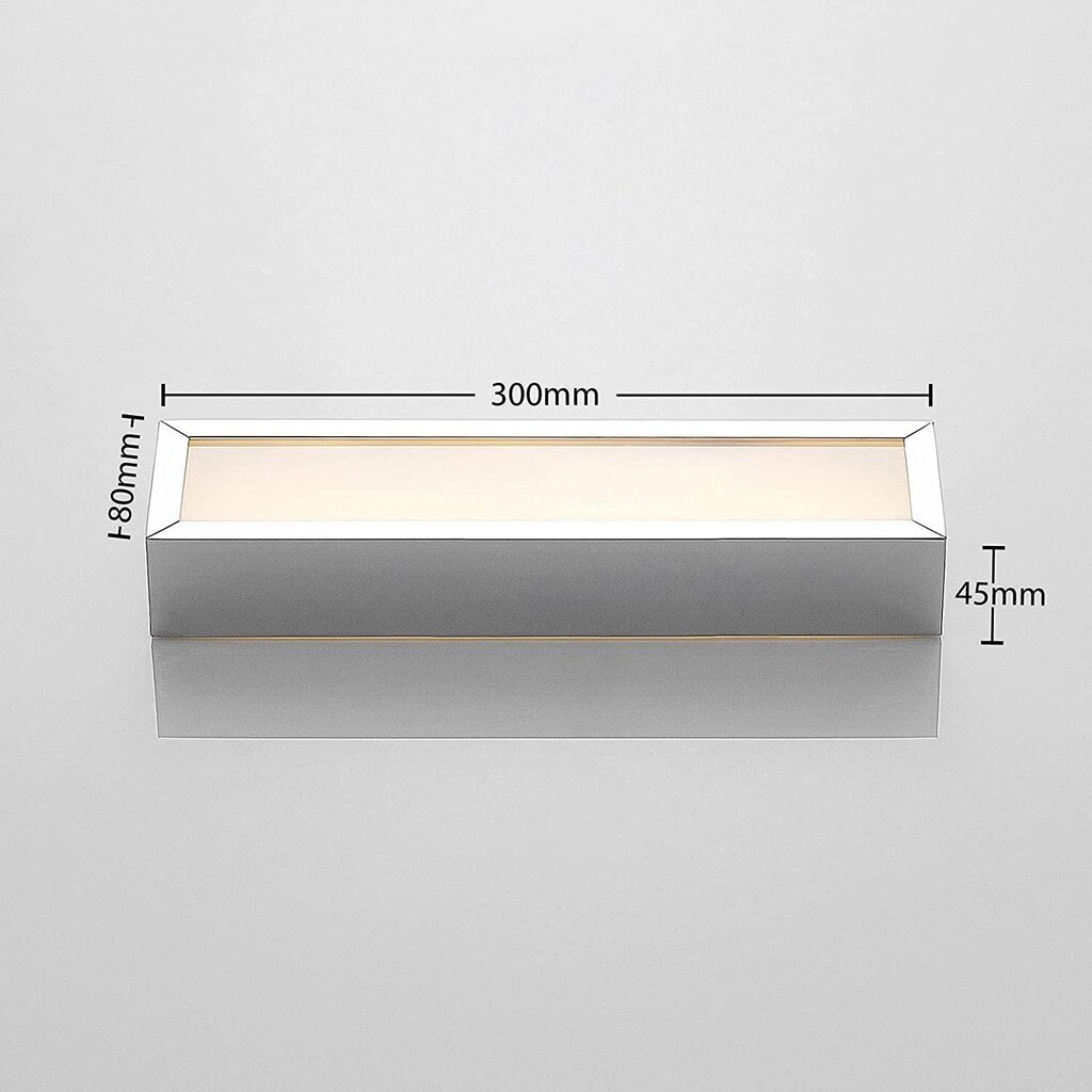 Lindby Layan LED vannas istabas sienas gaismeklis, hroms, 30 cm cena un informācija | Griestu lampas | 220.lv