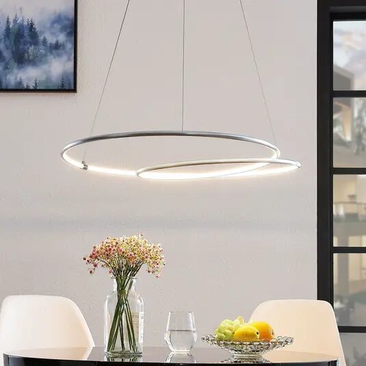 Lindby Lucy LED piekarināmais gaismeklis, 70cm, alumīnijs цена и информация | Piekaramās lampas | 220.lv