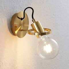 Lindby Mirtel sienas lampa no matēta misiņa cena un informācija | Sienas lampas | 220.lv