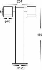 Dārza lampa Eko-Light Ketto 2xGU10 IP44 cena un informācija | Āra apgaismojums | 220.lv