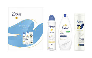 Набор подарочный «Dove» Original Care дезодорант-спрей, 150 мл+гель для душа, 250мл+лосьон для тела, 250мл цена и информация | Dove Духи, косметика | 220.lv