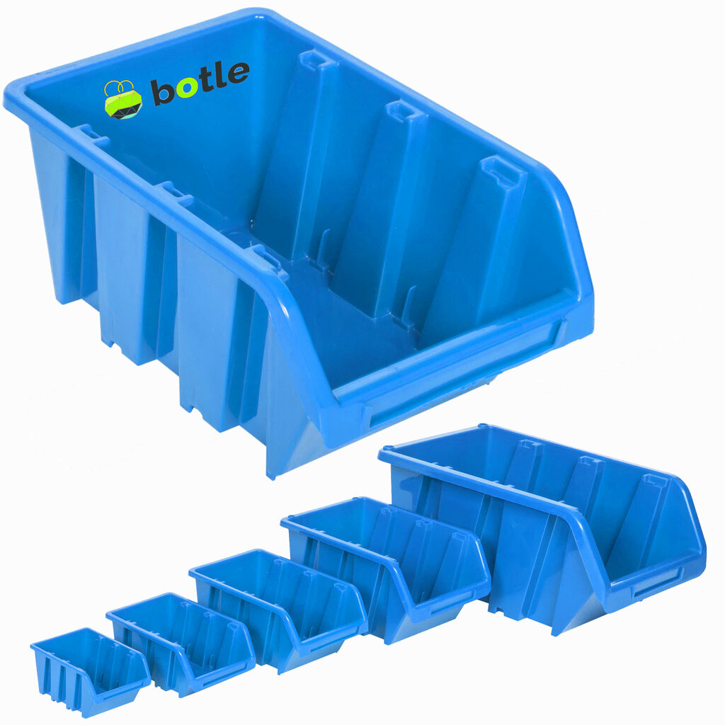 Lekraušanas kaste 10 vienību šķirošanas kaste 8x11,5x6 cm zils | Darbnīcā ir sakrautas plastmasas uzglabāšanas kastes cena un informācija | Instrumentu kastes | 220.lv