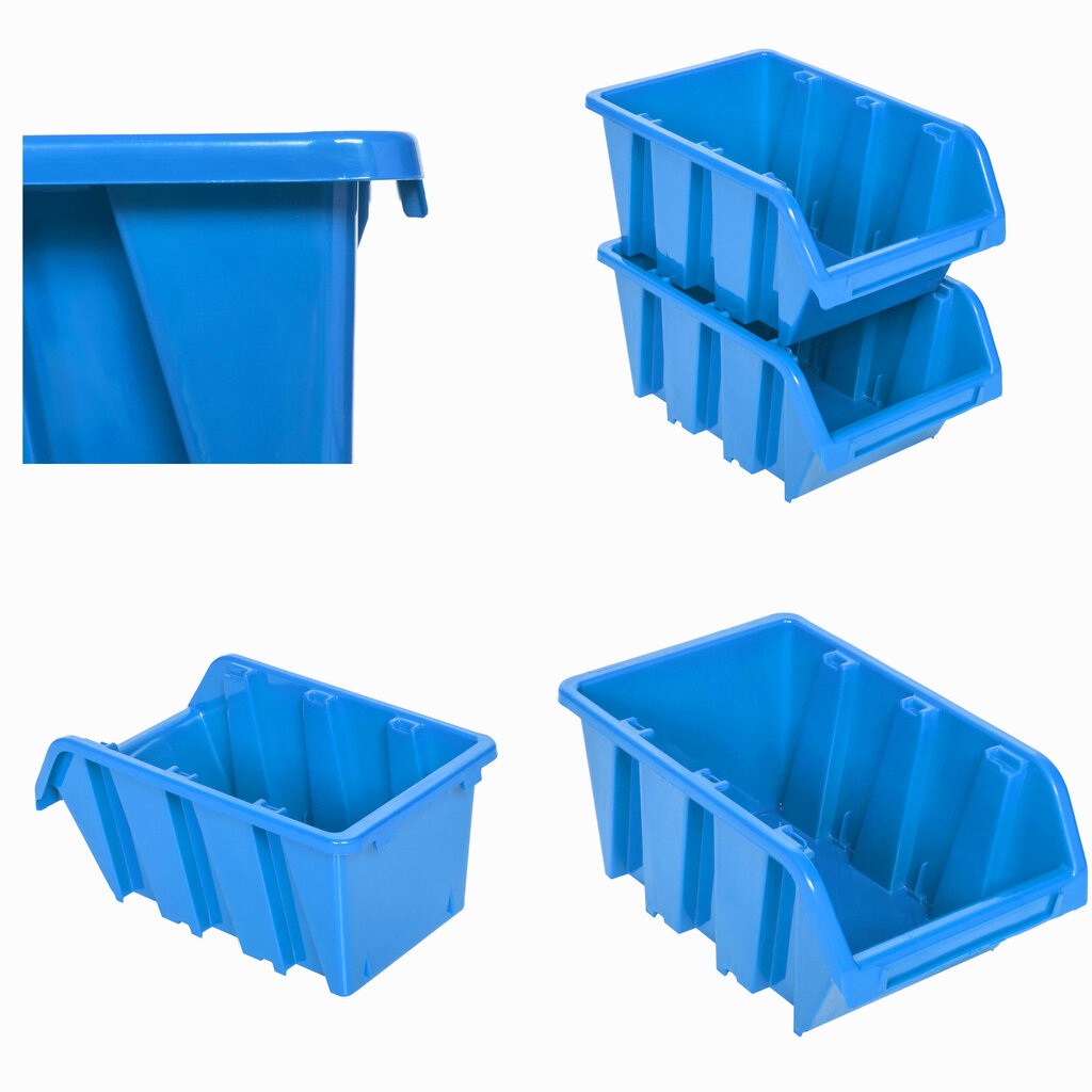 Lekraušanas kaste 10 vienību šķirošanas kaste 8x11,5x6 cm zils | Darbnīcā ir sakrautas plastmasas uzglabāšanas kastes cena un informācija | Instrumentu kastes | 220.lv
