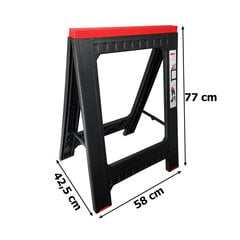 Saliekams darba statīva augstums 175 kg 58 x 77 cm Universāls konstrukcijas un darbnīcas statīvs cena un informācija | Rokas instrumenti | 220.lv