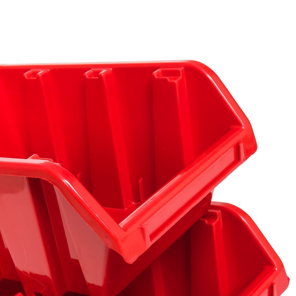 botle 5x Saliekama plastmasas uzglabāšanas kaste 290x200x150 mm sarkana cena un informācija | Instrumentu kastes | 220.lv