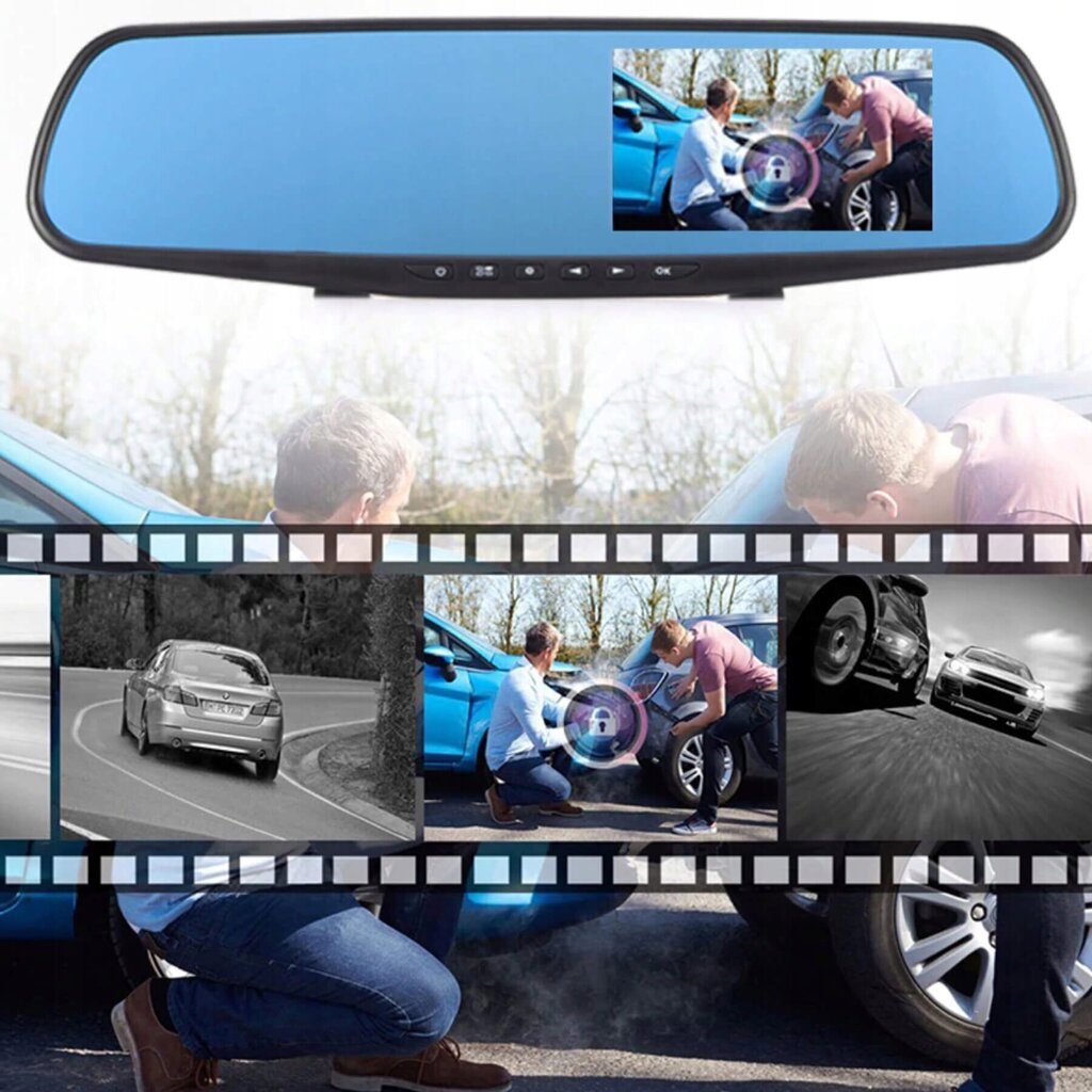 Universāla automašīnas atpakaļskata parkošanās kamera ar videoreģistratoru cena un informācija | Parkošanas sistēmas | 220.lv