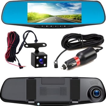Универсальная автомобильная парковочная камера заднего вида с видеорегистратором цена и информация | Системы парковки | 220.lv