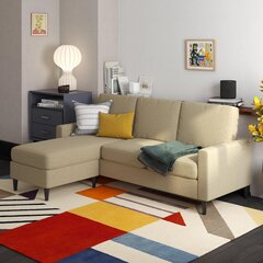 Stūra dīvāns Kaci, smilškrāsas cena un informācija | Stūra dīvāni | 220.lv