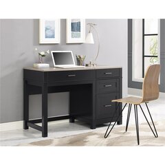 Письменный стол Dorel Home Carver, черный цена и информация | Компьютерные, письменные столы | 220.lv