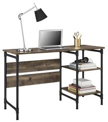 Письменный стол Dorel Home Carter, коричневый цена и информация | Компьютерные, письменные столы | 220.lv