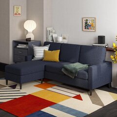 Stūra dīvāns Kaci, zils cena un informācija | Stūra dīvāni | 220.lv