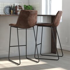 Барный стул Bowden, коричневый цвет цена и информация | Стулья для кухни и столовой | 220.lv