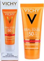 Saules aizsargkrēms Vichy Ideal Soleil Anti-aging SPF50, 50 ml cena un informācija | Sauļošanās krēmi | 220.lv