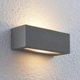 Lindby Nellie LED betona sienas lampa, platums 21,8 cm