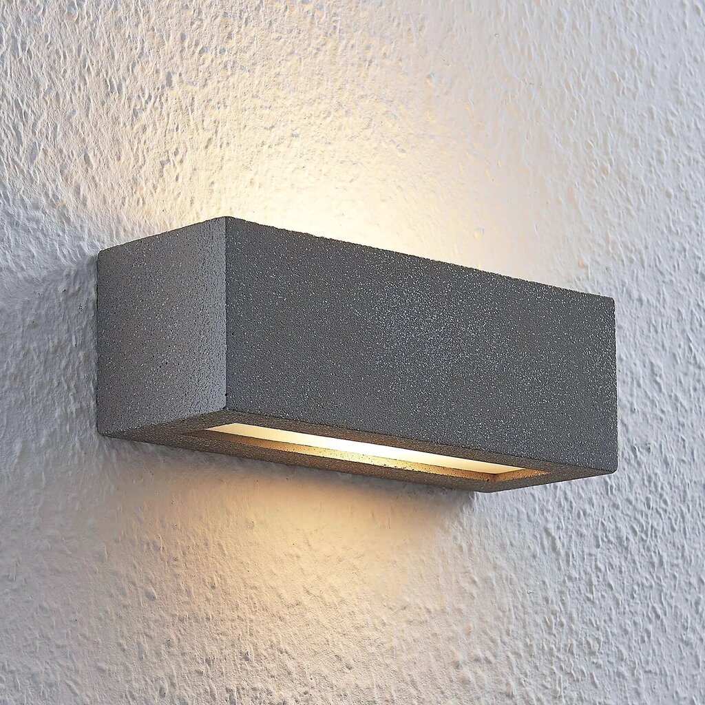 Lindby Nellie LED betona sienas lampa, platums 21,8 cm cena un informācija | Sienas lampas | 220.lv