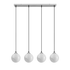 Подвесной светильник Lindby Odila, 4 стеклянных шара, белый цена и информация | Люстры | 220.lv