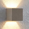 Lindby Quaso LED sienas gaismeklis, betona bēšs granīts