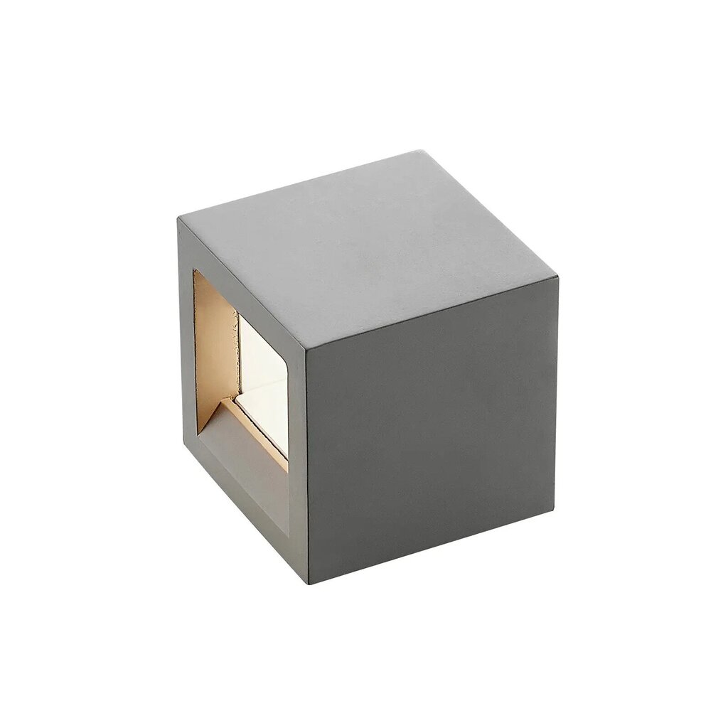 Lindby Quaso LED sienas lampa ir izgatavota no betona, pelēkā krāsā cena un informācija | Sienas lampas | 220.lv