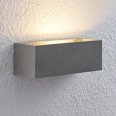 Lindby Selma LED betona sienas lampa, kvadrātveida cena un informācija | Sienas lampas | 220.lv