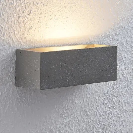 Lindby Selma LED betona sienas lampa, kvadrātveida цена и информация | Sienas lampas | 220.lv